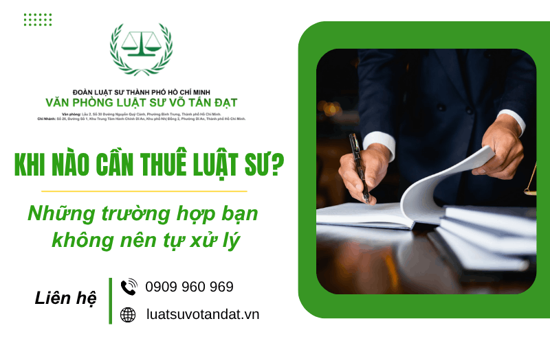 khi nào cần luật sư